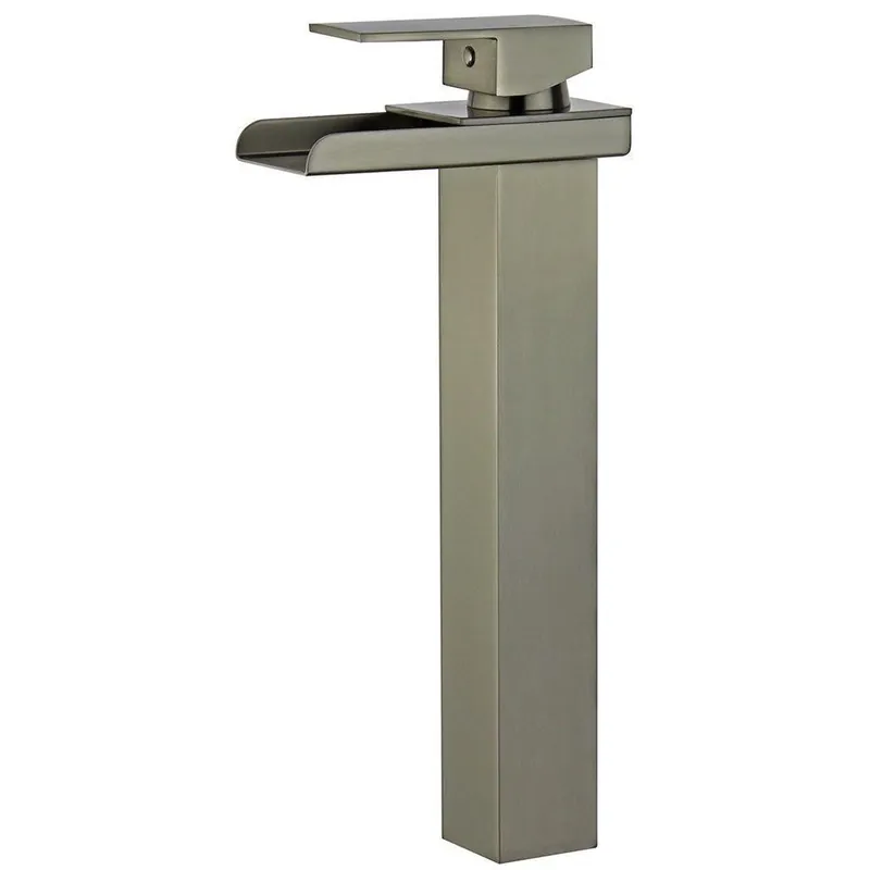 One Day Deal Bellaterra Home Oviedo 12" Single-Hole and Single Handle Brushed Nickel Bathroom Faucet