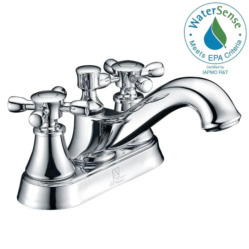 Special Discount ANZZI Major Series 3" Centerset Polished Chrome Mid-Arc Bathroom Sink Faucet