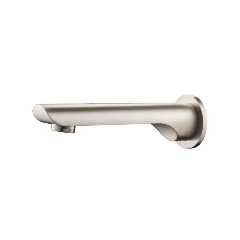 Flusso Faucets Serie 180 8" Single-Hole Brushed Nickel PVD Solid Brass Wall-Mounted Non-Diverting Bathtub Spout New Release