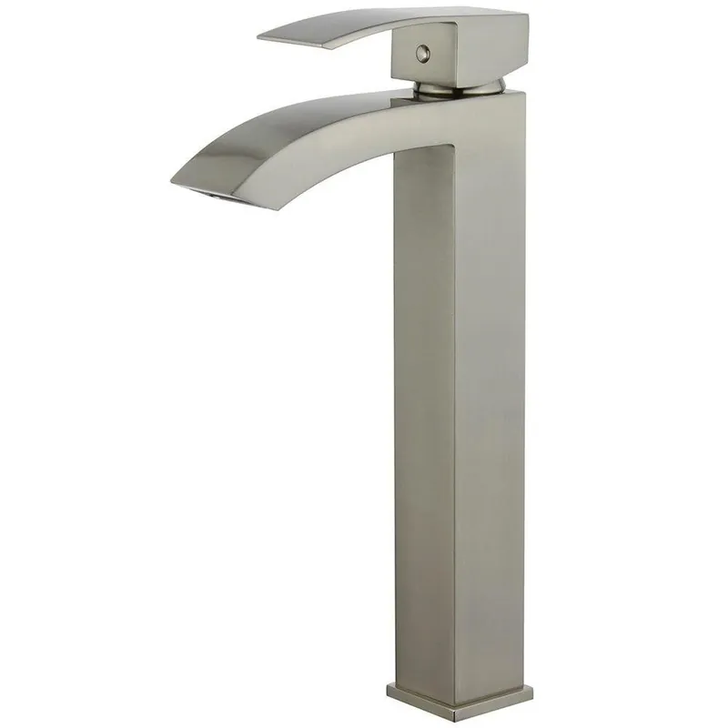 Bellaterra Home Palma 12" Single-Hole and Single Handle Brushed Nickel Bathroom Faucet With Overflow Drain Special Offer