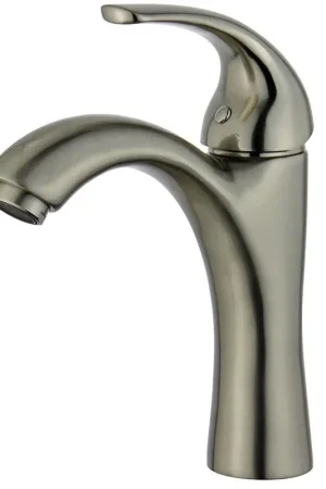 Affordable Bellaterra Home Seville 8" Single-Hole and Single Handle Brushed Nickel Bathroom Faucet With Overflow Drain