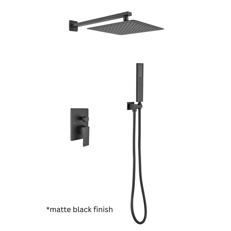 Budget Duko FC448208 12" Bathroom Shower Faucet Set in Brushed Nickel Finish