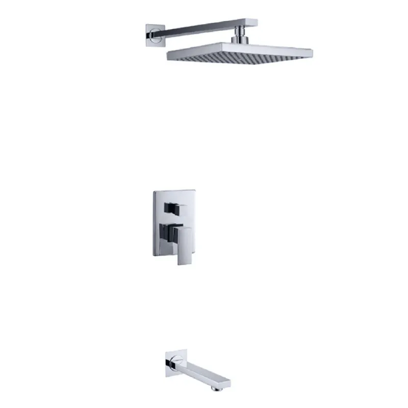 Duko Bathroom Chrome Finish Shower Faucet Set Modern