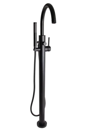 Limited Edition Speakman Lucid 3.6 GPM Single Handle Matte Black Roman Floor Tub Filler