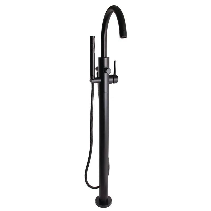 Limited Edition Speakman Lucid 3.6 GPM Single Handle Matte Black Roman Floor Tub Filler
