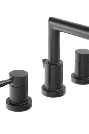 Fast Shipping Speakman Neo 1.2 GPM Dual Lever Handle Matte Black Widespread Faucet