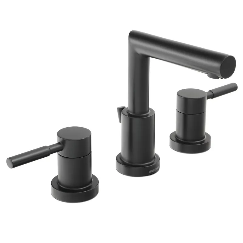 Fast Shipping Speakman Neo 1.2 GPM Dual Lever Handle Matte Black Widespread Faucet