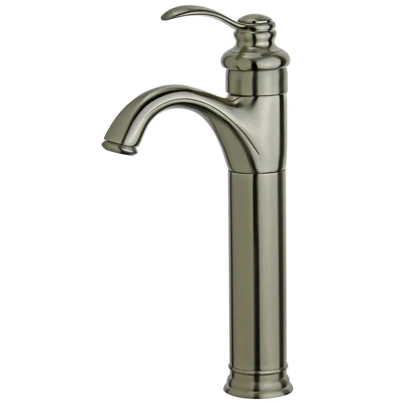 Don’t Miss Out Bellaterra Home Madrid 12" Single-Hole and Single Handle Brushed Nickel Bathroom Faucet With Overflow Drain