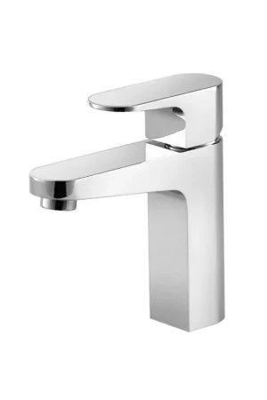 Affordable Flusso Faucets Serie 180 6" Single-Hole Chrome Solid Brass Deck-Mounted Bathroom Sink Faucet With Drain