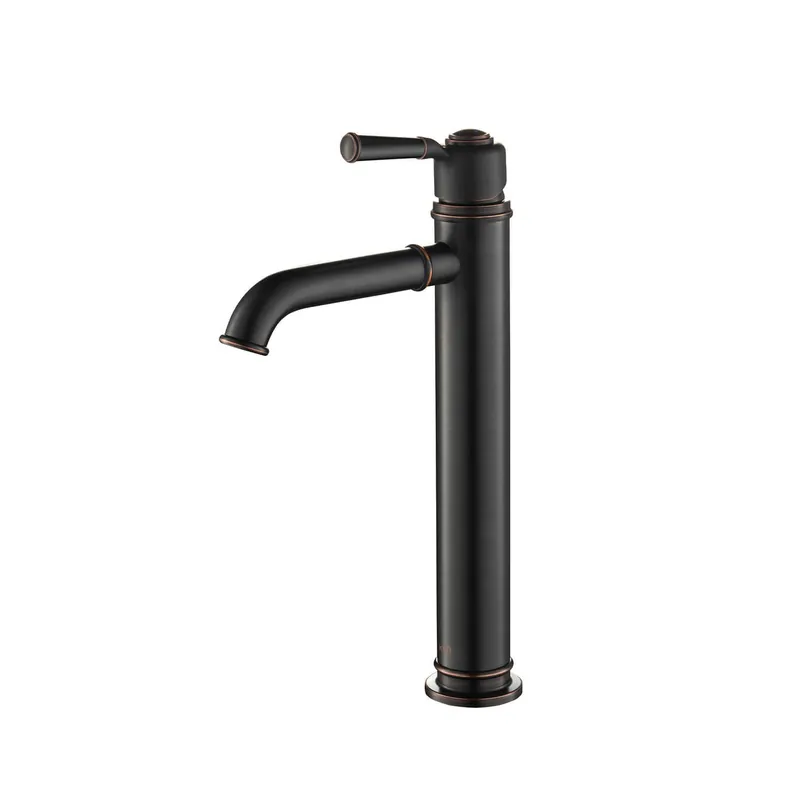 KIBI Victorian Single Handle Oil Rubbed Bronze Solid Brass Bathroom Vanity Vessel Sink Faucet Warranty Included