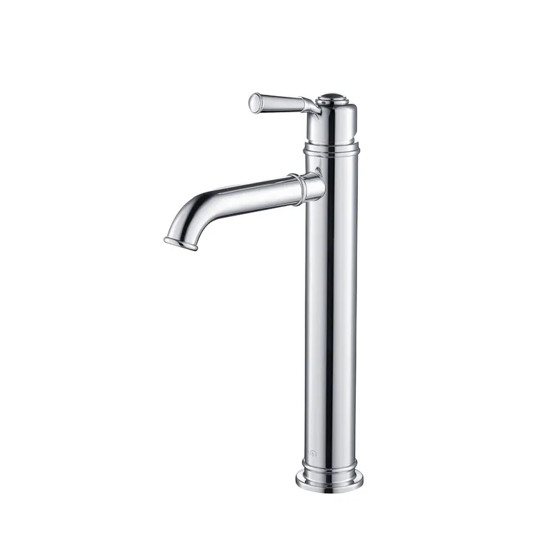 KIBI Victorian Single Handle Chrome Solid Brass Bathroom Vanity Vessel Sink Faucet Viral