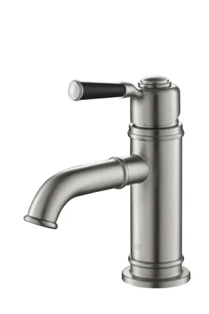 KIBI Victorian Single Handle Brushed Nickel Solid Brass Bathroom Vanity Sink Faucet Low Price