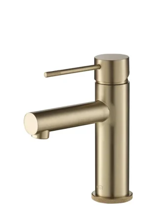 Hot Picks KIBI Circular X Single Handle Brushed Gold Solid Brass Bathroom Vanity Sink Faucet