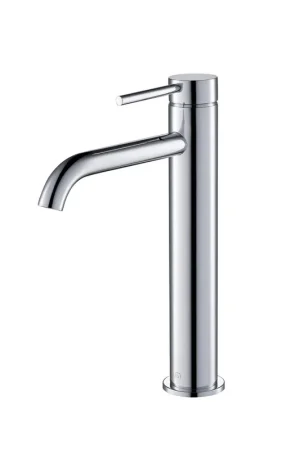 KIBI Circular Single Handle Chrome Solid Brass Bathroom Vessel Sink Faucet Limited Offer
