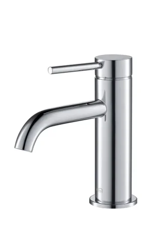 Markdown KIBI Circular Single Handle Chrome Solid Brass Bathroom Sink Faucet