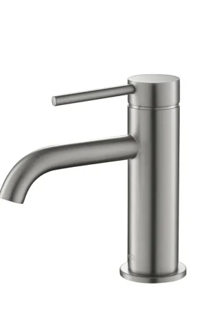 Clearance KIBI Circular Single Handle Brushed Nickel Solid Brass Bathroom Sink Faucet