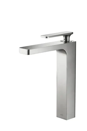 KIBI Infinity Single Handle Brushed Nickel Solid Brass Bathroom Vanity Vessel Sink Faucet Trusted Brand