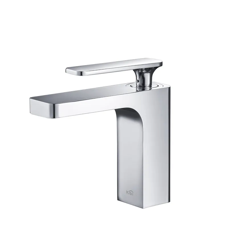 Affordable KIBI Infinity Single Handle Chrome Solid Brass Bathroom Vanity Sink Faucet