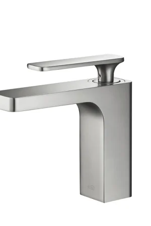 Viral KIBI Infinity Single Handle Brushed Nickel Solid Brass Bathroom Vanity Sink Faucet