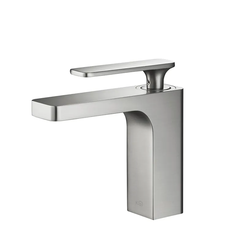 Viral KIBI Infinity Single Handle Brushed Nickel Solid Brass Bathroom Vanity Sink Faucet