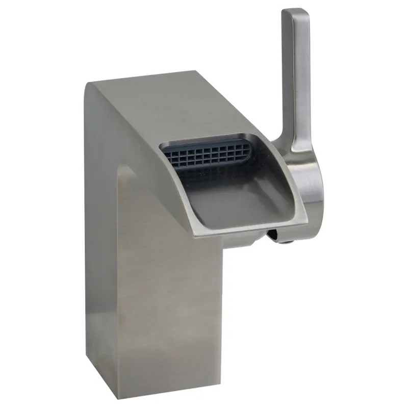 Budget Eviva Jaida C. Brushed Nickel Waterfall Single Handle Bathroom Sink Faucet