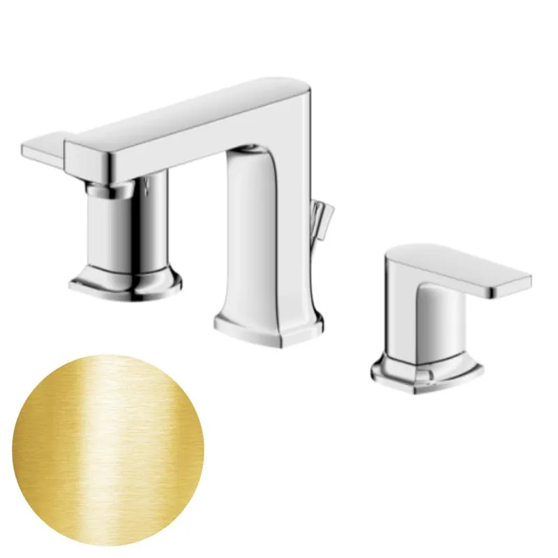 Ultra Faucets Dean Collection Two-Handle Widespread Brushed Gold Lavatory Faucet Brand New