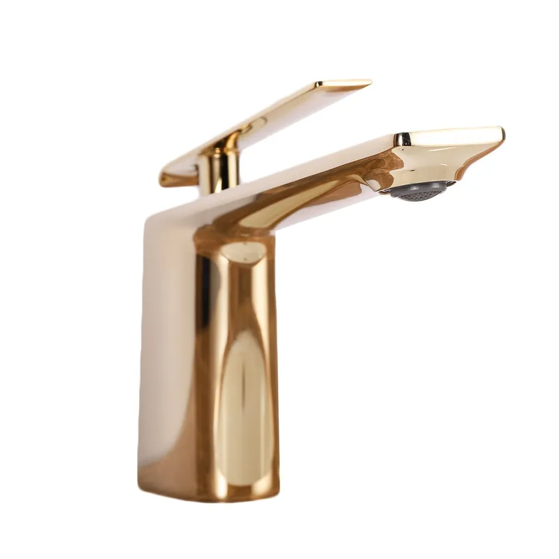 Eviva Glossy Gold Coated Single Handle Bathroom Sink Faucet Trusted Brand
