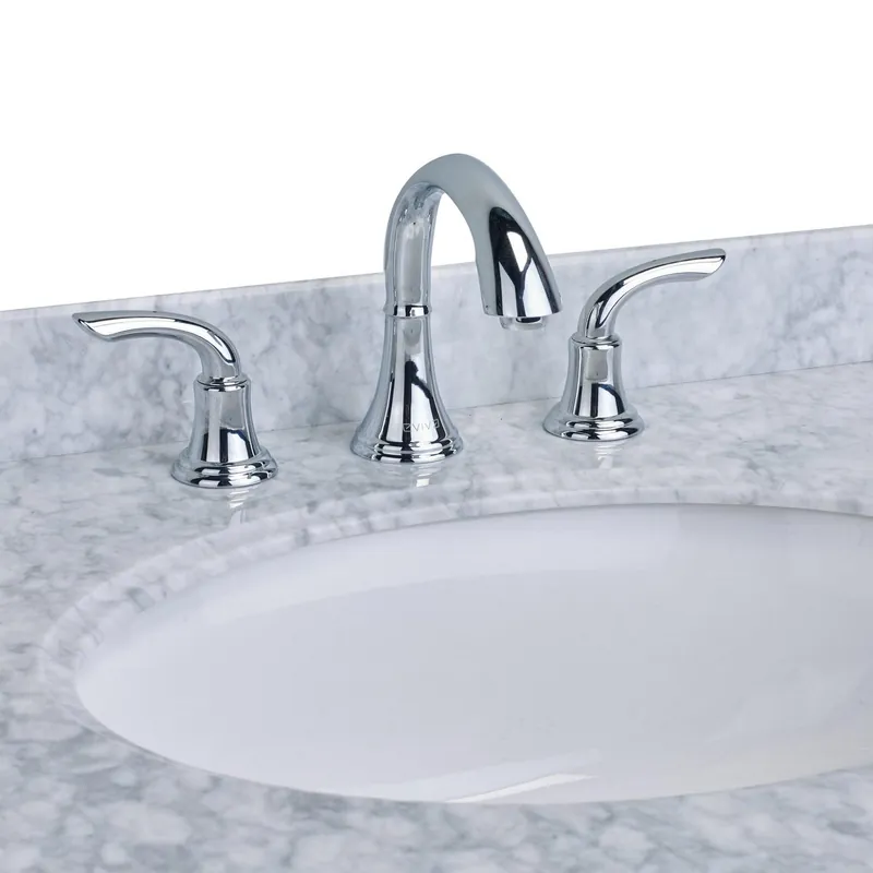 Eviva Friendy Chrome Widespread 2 Handled Bathroom Sink Faucet Best Choice