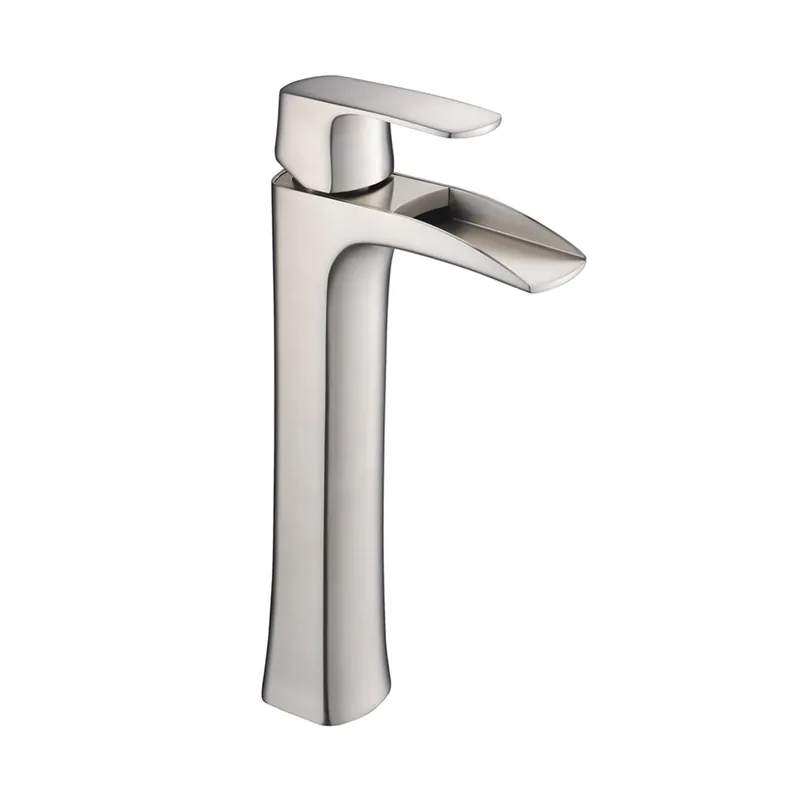 Eviva Lulu Brushed Nickel Vessel Mount Single Hole Bathroom Sink Faucet Super Sale
