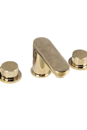 Eviva Curvy Gold Coated Widespread Bathroom Sink Faucet Weekend Sale