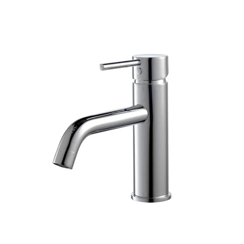 Crafted KubeBath Aqua Rondo 8" Single Hole Polished Chrome Mount Bathroom Faucet