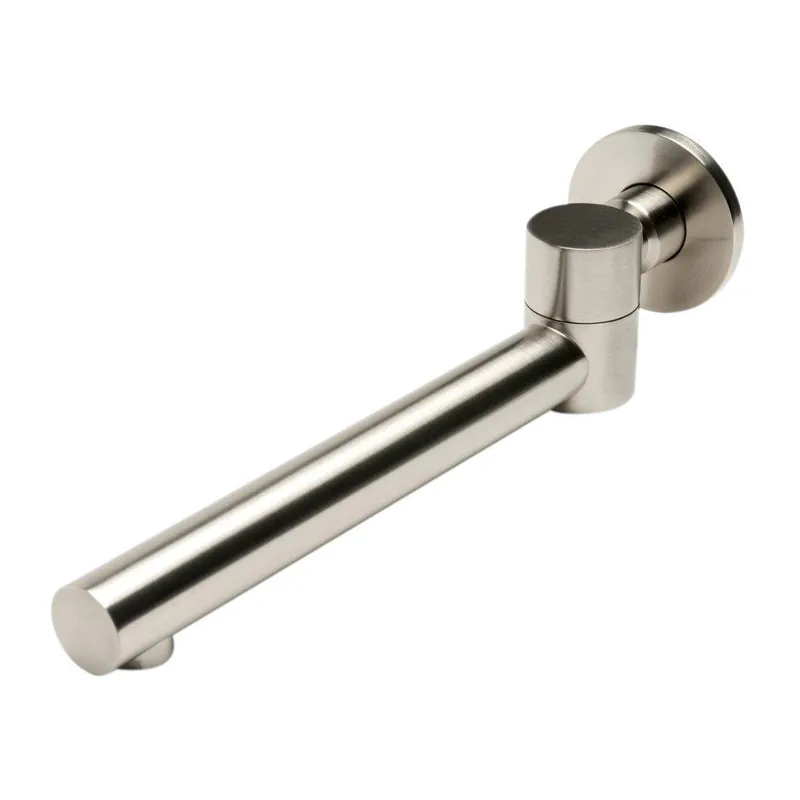 ALFI Brand AB6601-BN Brushed Nickel Wall-Mounted Solid Brass Round Foldable Bathtub Spout Certified