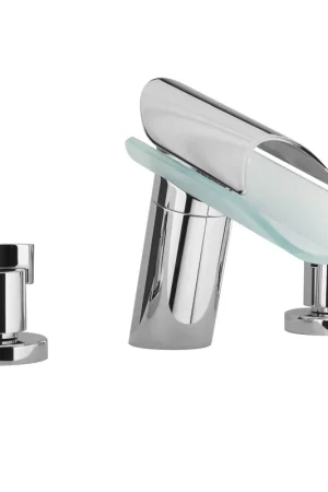 LaToscana Morgana Chrome Roman Tub Faucet With Glass Spout In Demand