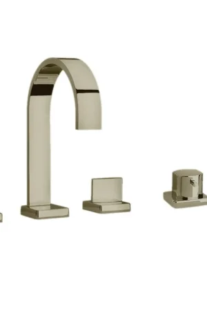 Top Rated LaToscana Novello Brushed Nickel Roman Tub With Lever Handles, Diverter & Handheld Shower