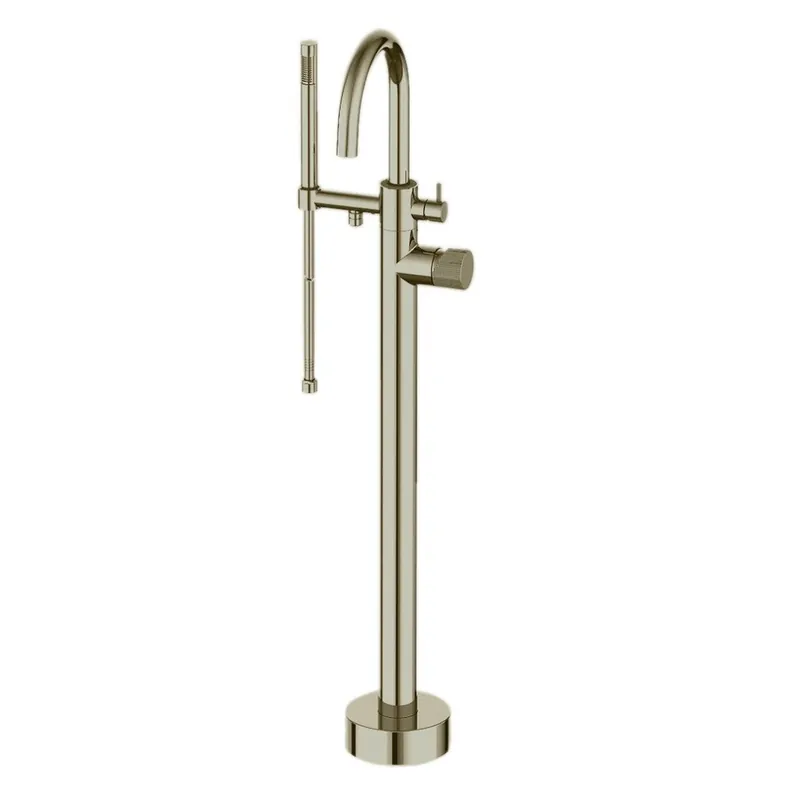 LaToscana Alessandra Brushed Nickel Floor-Mounted Freestanding Tub Filler With Handheld Shower Reduced Price