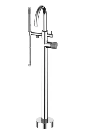 Free Returns LaToscana Alessandra Chrome Floor-Mounted Freestanding Tub Filler With Handheld Shower
