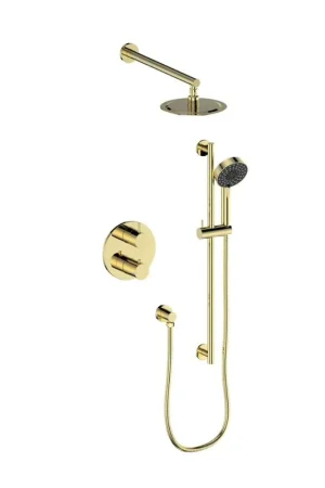 ZLINE Emerald Bay Polished Gold Thermostatic Rain Shower System Crafted