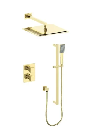 Special Offer ZLINE Crystal Bay Polished Gold Thermostatic Rain Shower System