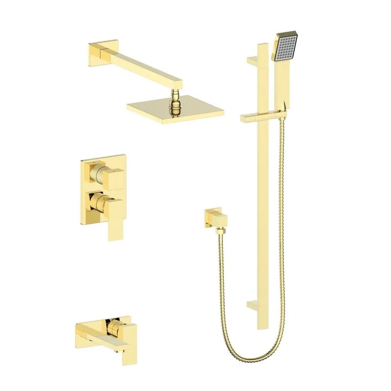 ZLINE Bliss Polished Gold Rain Shower System With Rough-in Valve High Quality