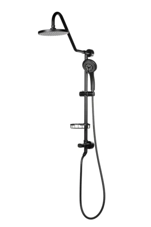 Best Price PULSE ShowerSpas Kauai III 1.8 GPM Rain Shower System in Matte Black Finish With 5-Function Hand Shower