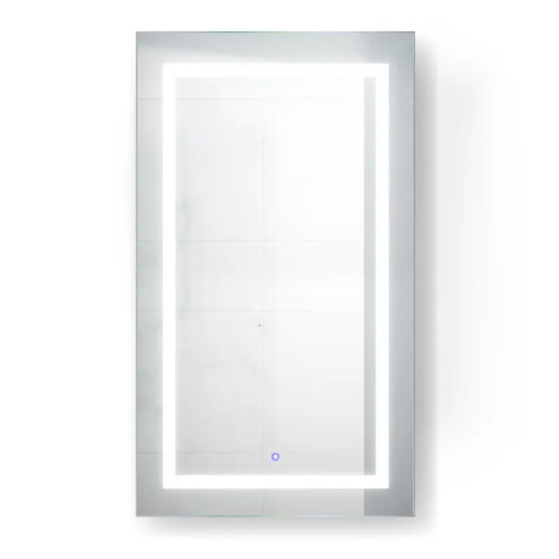 Krugg Reflections Svange 24" x 42" 5000K Single Left Opening Rectangular Recessed/Surface-Mount Illuminated Silver Backed LED Medicine Cabinet Mirror With Built-in Defogger, Dimmer and Electrical Outlet Trending