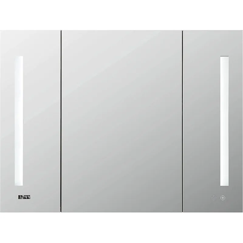 Crafted Aquadom Signature Royale Tri-View 40" x 30" Rectangular Medicine Cabinet With Lighting, Defogger, Integrated LED 3X Magnifying Mirror And Electrical Outlet with USB