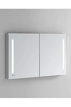 Save Now Aquadom Signature Royale Bi-View 48" x 30" Rectangular Medicine Cabinet With Lighting, Defogger, Integrated LED 3X Magnifying Mirror And Electrical Outlet with USB