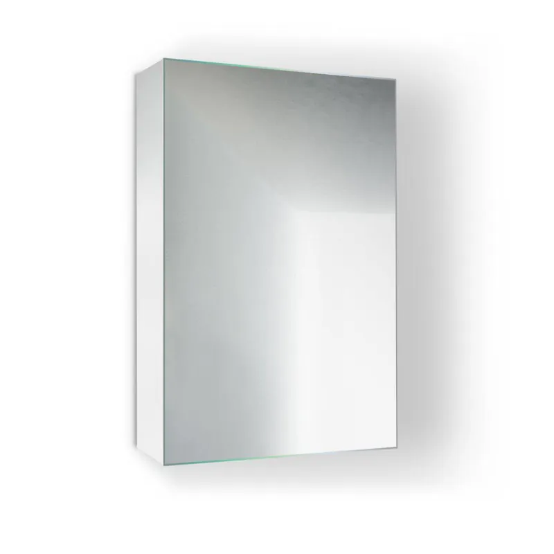 Krugg Reflections Plaza 18" x 30" Single Left Opening Rectangular Recessed/Surface-Mount Medicine Cabinet Mirror With Three Adjustable Shelves Express Delivery