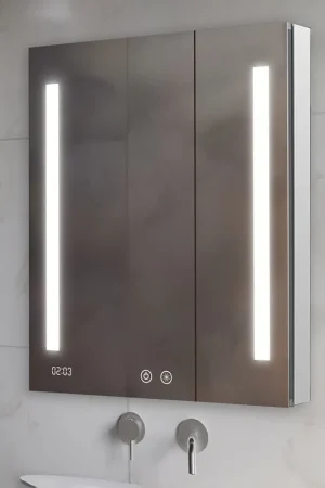 Aquadom Signature Royale 30" x 36" Rectangle Medicine Cabinet With Lighting, Defogger, Integrated LED 3X Magnifying Mirror And Electrical Outlet with USB Secure Checkout