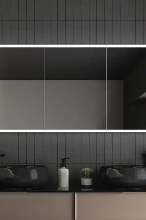 Popular DreamWerks Dhalia 60" x 28" LED Bathroom Medicine Cabinet With Defogger and Internal Magnifying Mirror Glass