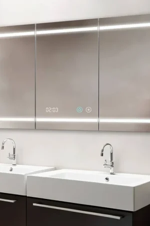 Limited Time Aquadom Signature Royale 60" x 30" LED Lighted Medicine Cabinet With Defogger, Integrated LED 3X Magnifying Mirror and Electrical Outlet With USB
