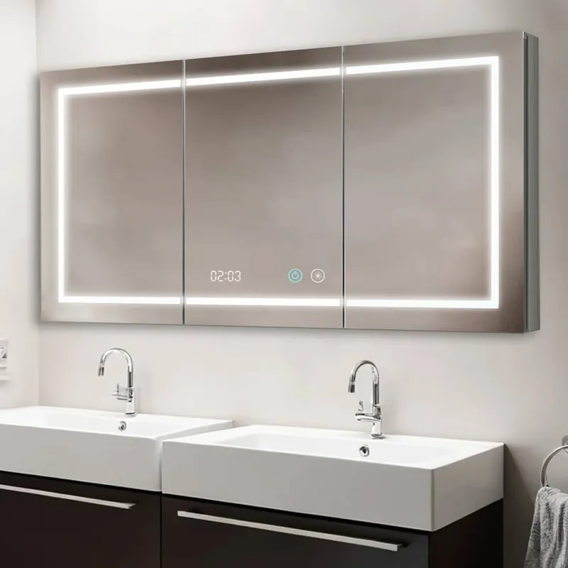Limited Time Aquadom Signature Royale 60" x 30" LED Lighted Medicine Cabinet With Defogger, Integrated LED 3X Magnifying Mirror and Electrical Outlet With USB