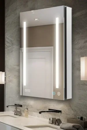 Aquadom Signature Royale 24" x 36" Rectangle Left Hinged Medicine Cabinet With Lighting, Defogger, Integrated LED 3X Magnifying Mirror And Electrical Outlet with USB Holiday Sale