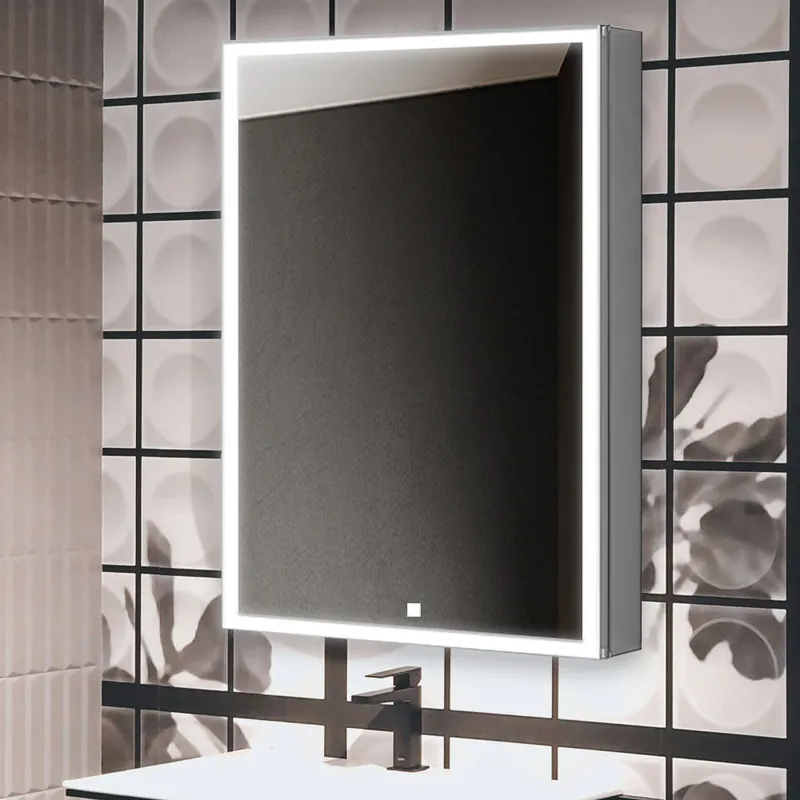 Aquadom Edge Royale 20" x 32" Right Hinged Medicine Cabinet With Lighting, Defogger, Integrated LED 3X Magnifying Mirror, 8mm Clear Adjustable Glass Shelves and Electrical Outlet With USB Best Price